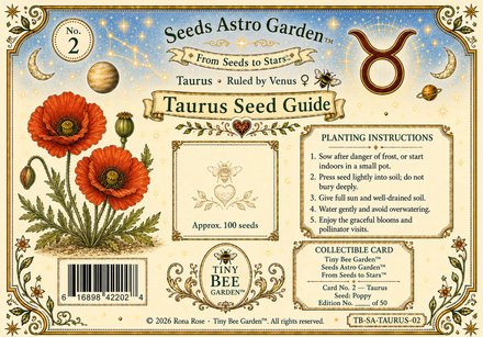 Taurus Birthday Card — Back