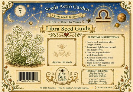 Libra Birthday Card — Back