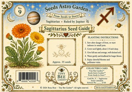 Sagittarius Birthday Card — Back