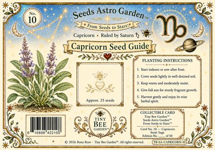 Capricorn Birthday Card — Back