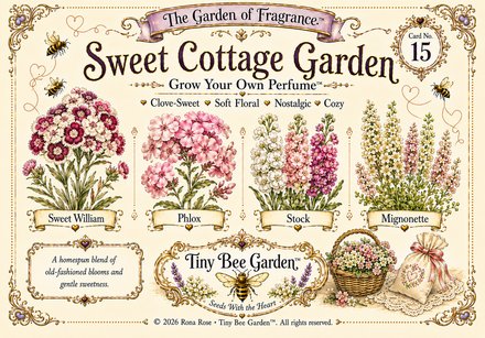 Sweet Cottage Garden — Card No. 15 — Front