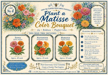 Plant a Matisse Color Bouquet — Back