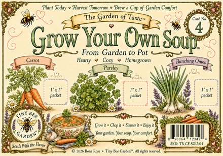 Grow Your Own Soup — Card No. 4 — Back
