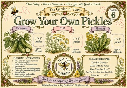 Grow Your Own Pickles — Back