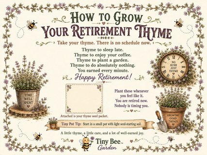 Retirement Thyme for Him — Back