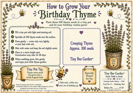 Thyme to Celebrate Your Birthday, Dad! — Back