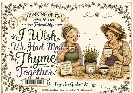 I Wish We Had More Thyme Together — Front