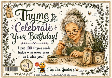 Birthday Thyme — Grandma — Front