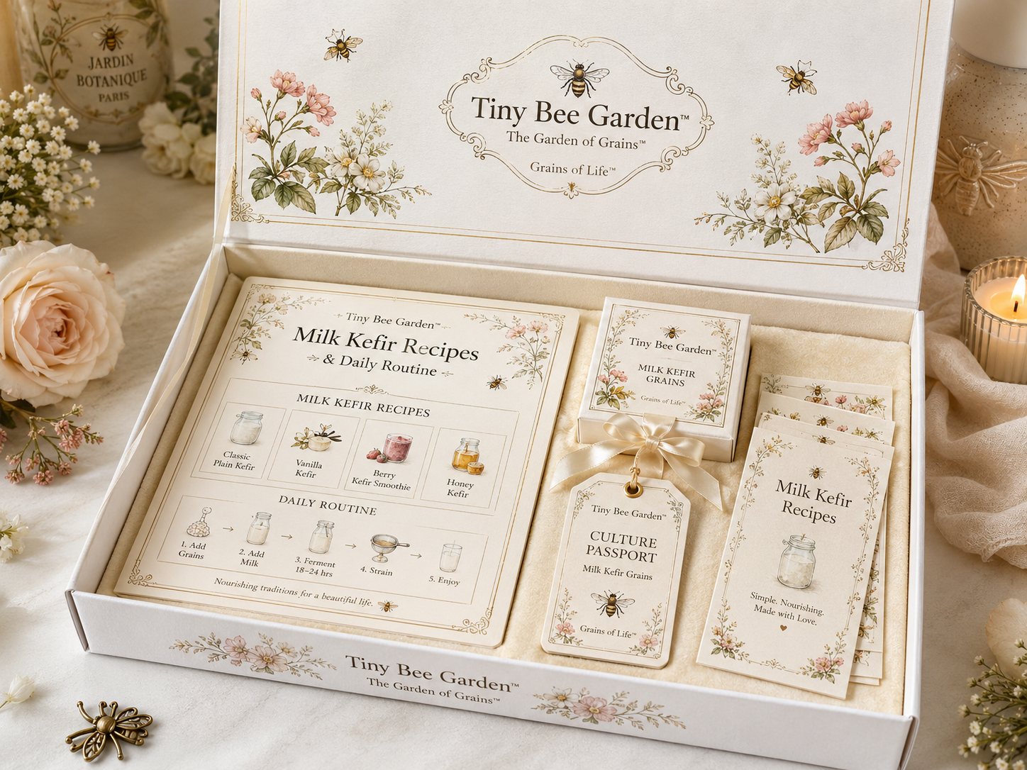 Brand Tiny Bee Garden luxury milk kefir grains box